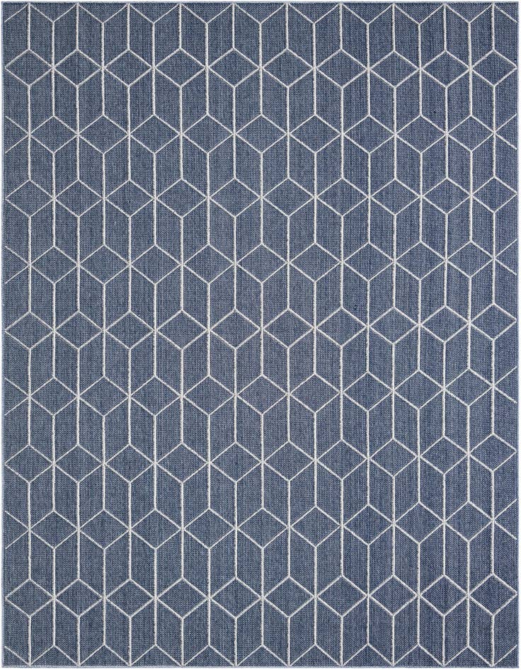 Detail image of 10' x 14' 1 Easy-Clean Trellis Indoor / Outdoor Rug