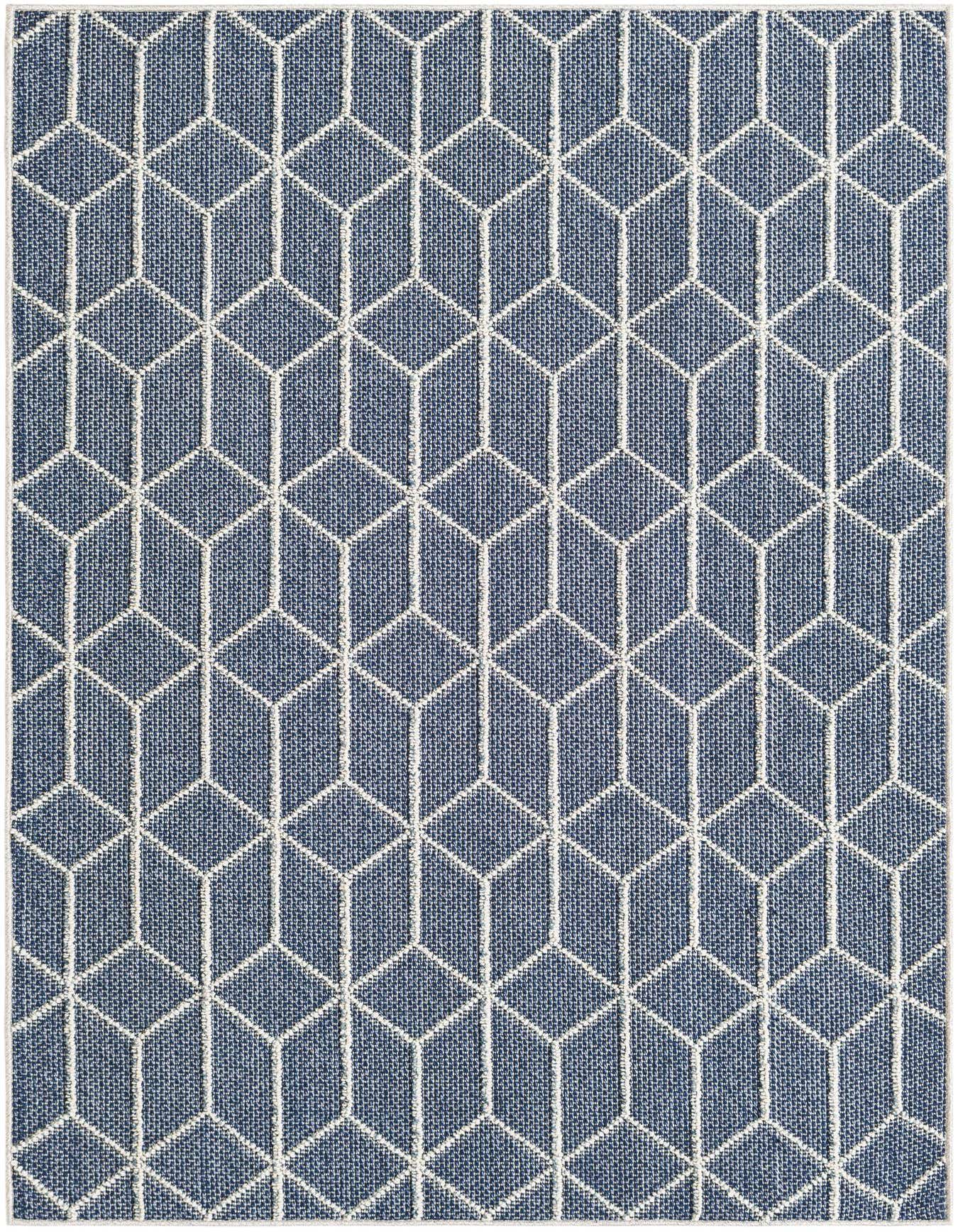4' 1 x 6' 1 Easy-Clean Trellis Indoor / Outdoor Rug