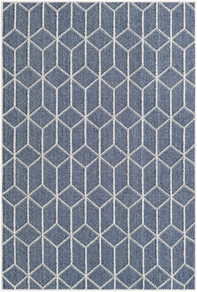 Detail image of 4' 1 x 6' 1 Easy-Clean Trellis Indoor / Outdoor Rug