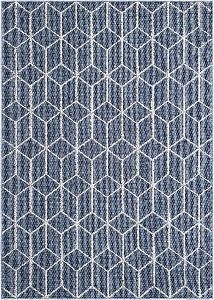 5' 3 x 8' Easy-Clean Trellis Indoor / Outdoor Rug