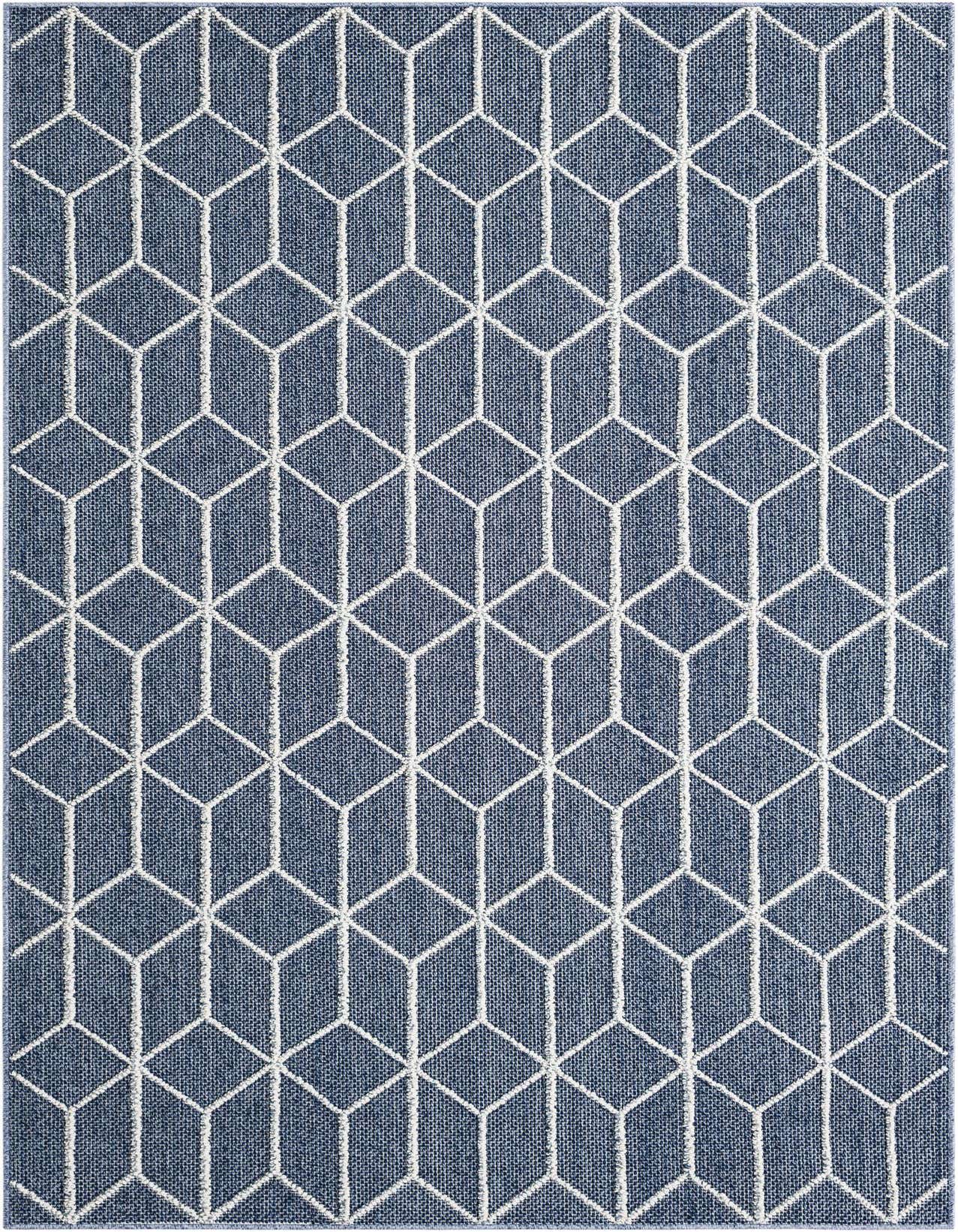 5' 3 x 8' Easy-Clean Trellis Indoor / Outdoor Rug