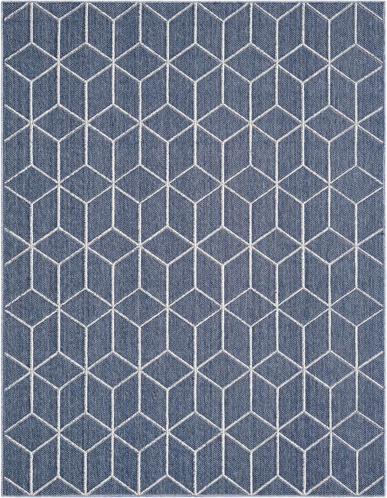 6' 1 x 9' Easy-Clean Trellis Indoor / Outdoor Rug