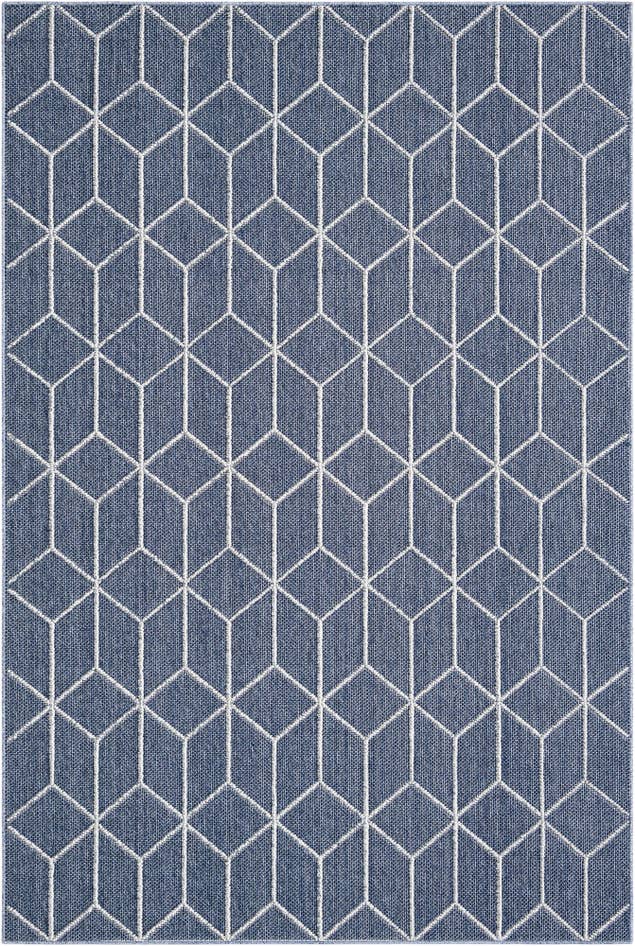 Detail image of 6' 1 x 9' Easy-Clean Trellis Indoor / Outdoor Rug