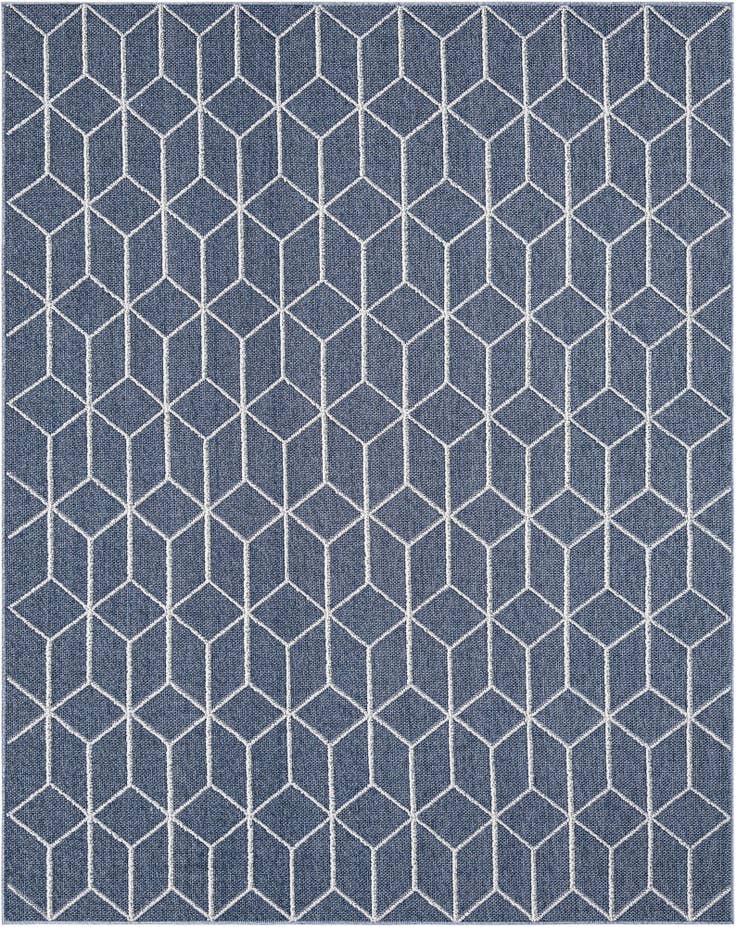 Detail image of 7' 10 x 10' Easy-Clean Trellis Indoor / Outdoor Rug