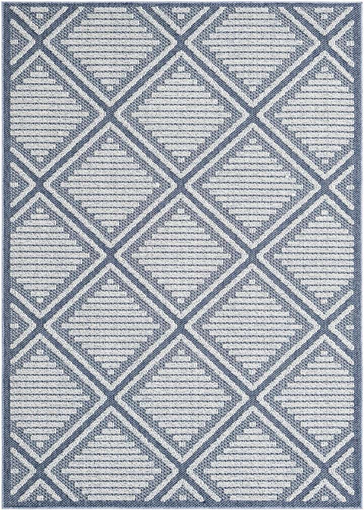 5' 3 x 8' Easy-Clean Trellis Indoor / Outdoor Rug