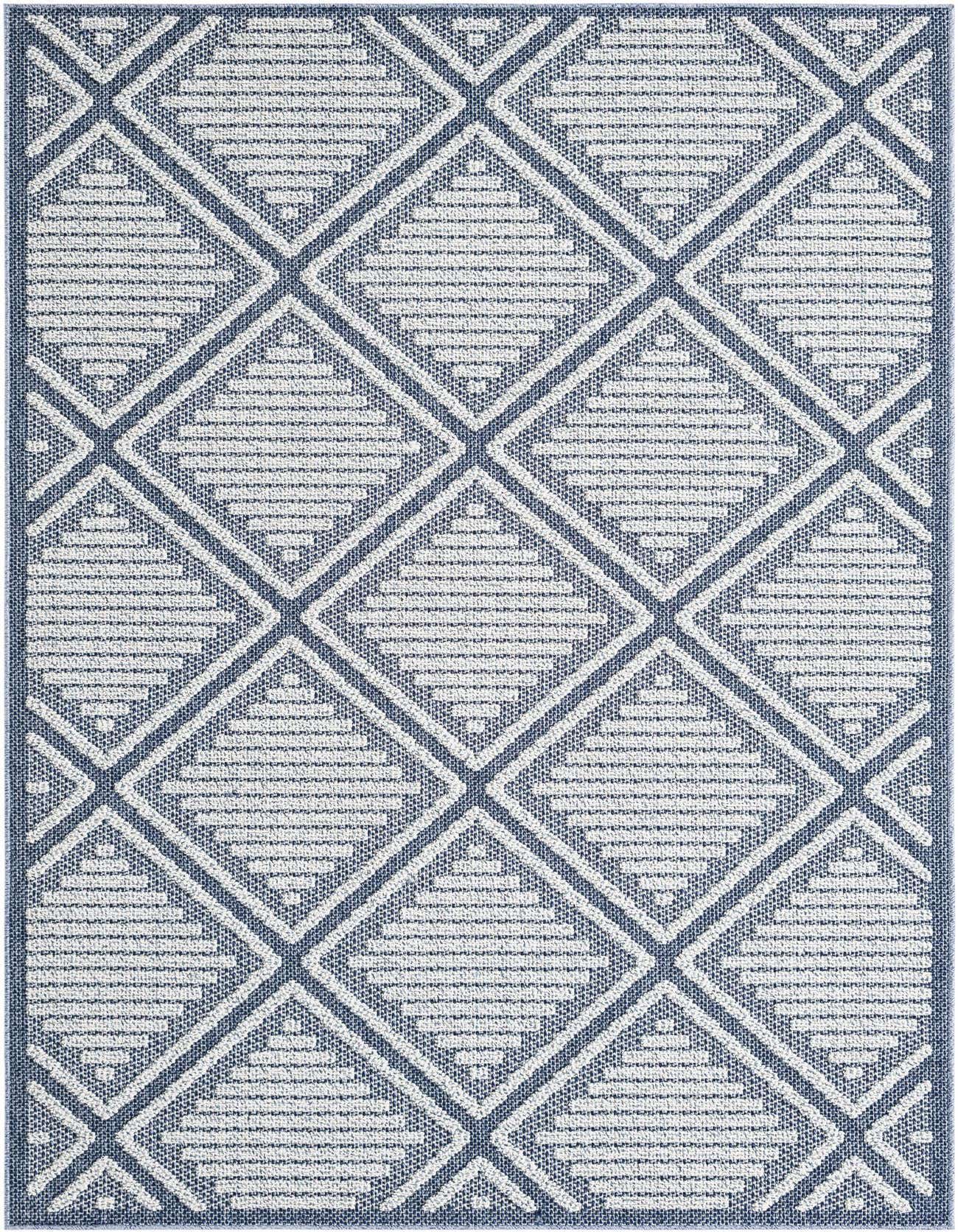 5' 3 x 8' Easy-Clean Trellis Indoor / Outdoor Rug