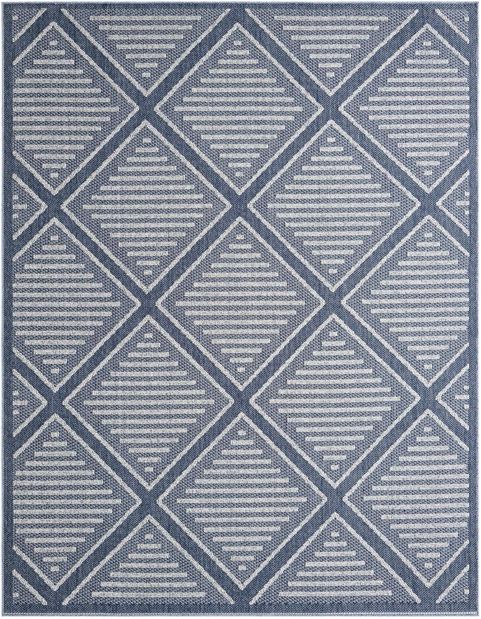 7' 10 x 10' Easy-Clean Trellis Indoor / Outdoor Rug