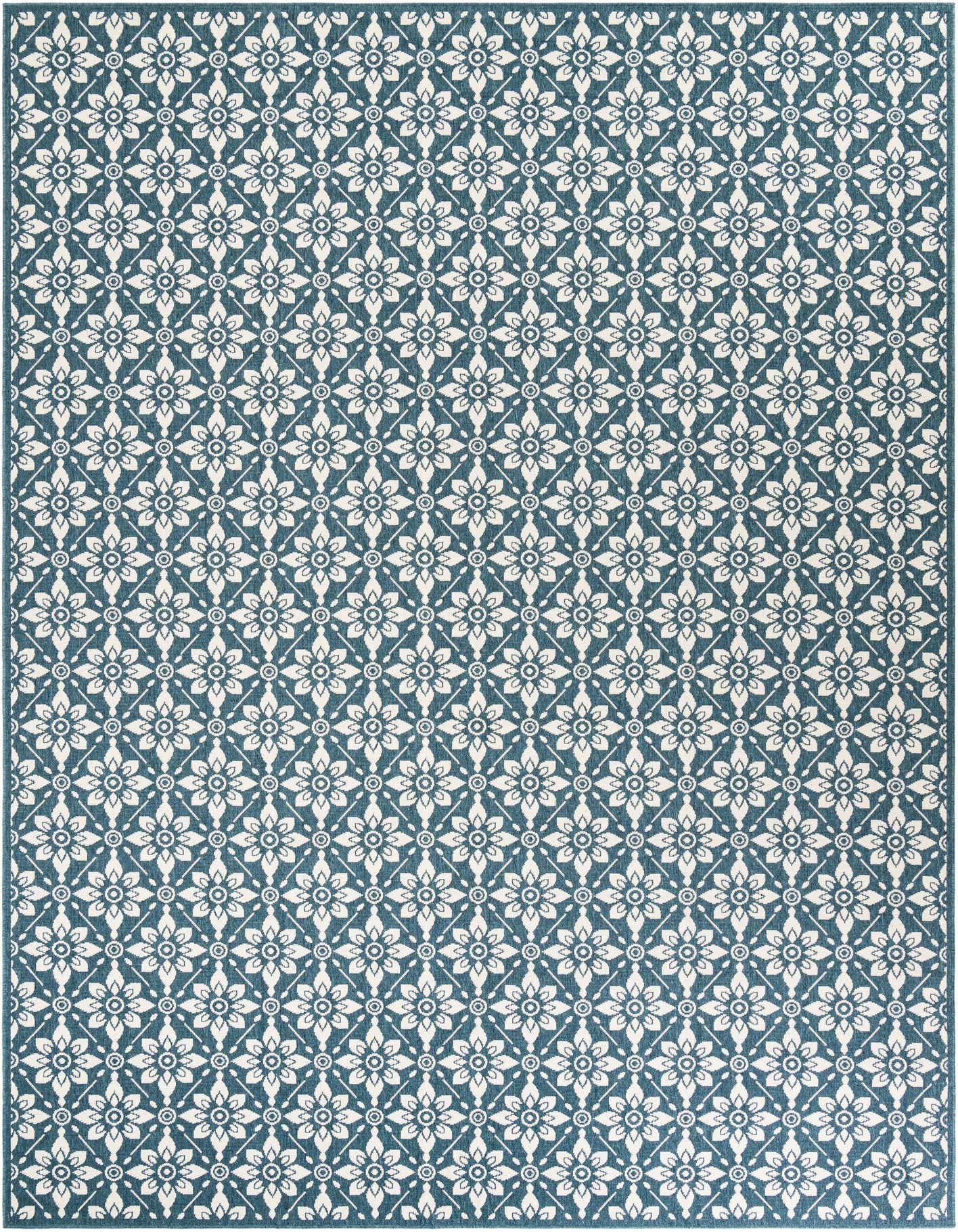 10' x 14' Easy-Clean Trellis Indoor / Outdoor Rug