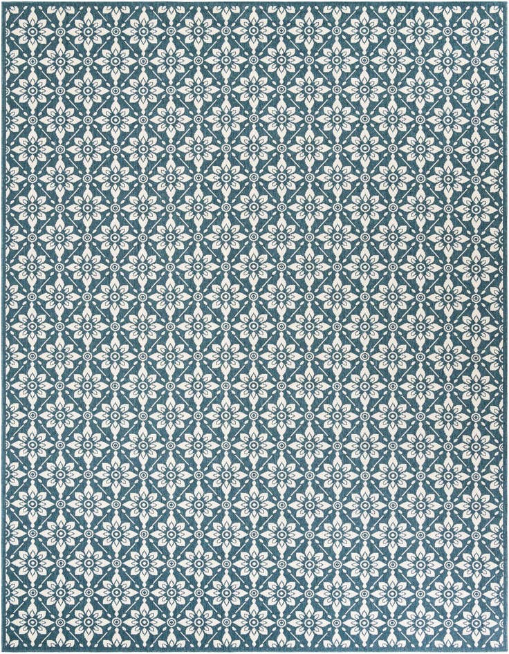 Detail image of 10' x 14' Easy-Clean Trellis Indoor / Outdoor Rug