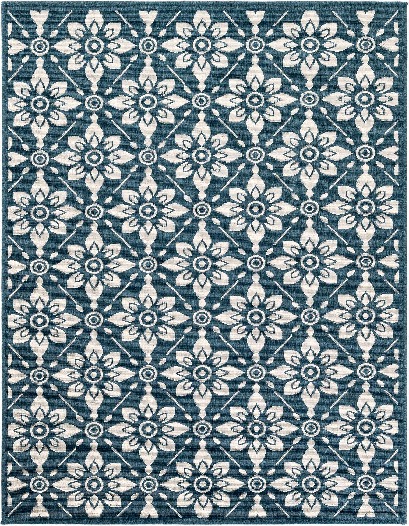 4' x 6' Easy-Clean Trellis Indoor / Outdoor Rug