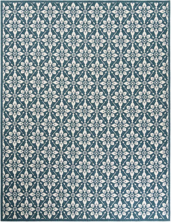 7' 10 x 10' Easy-Clean Trellis Indoor / Outdoor Rug