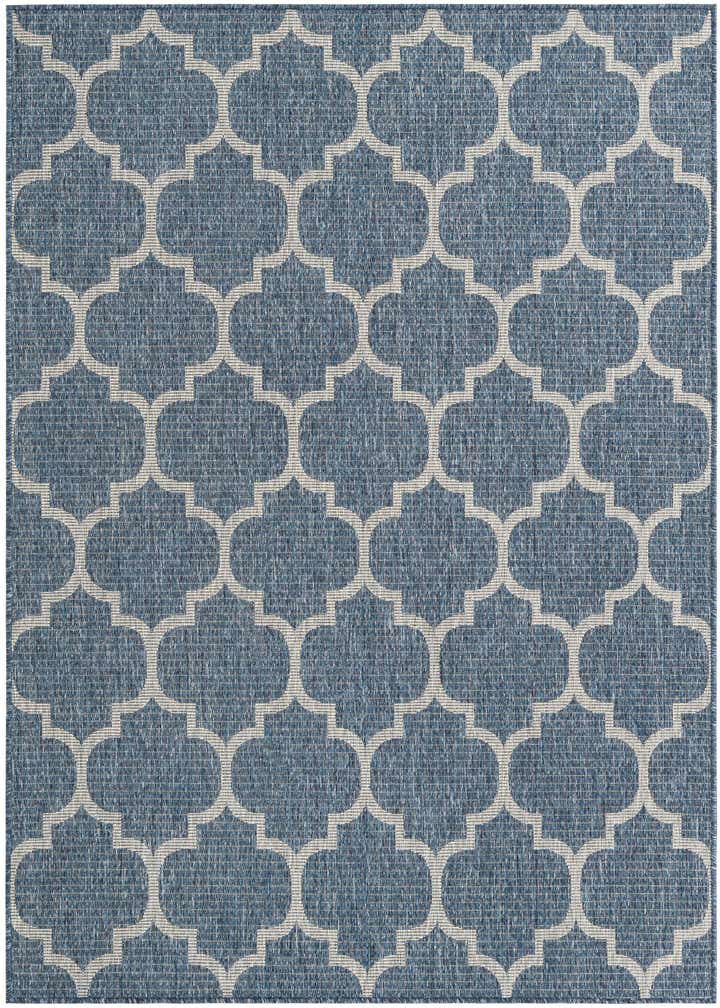 5' 3 x 7' Easy-Clean Trellis Indoor / Outdoor Rug