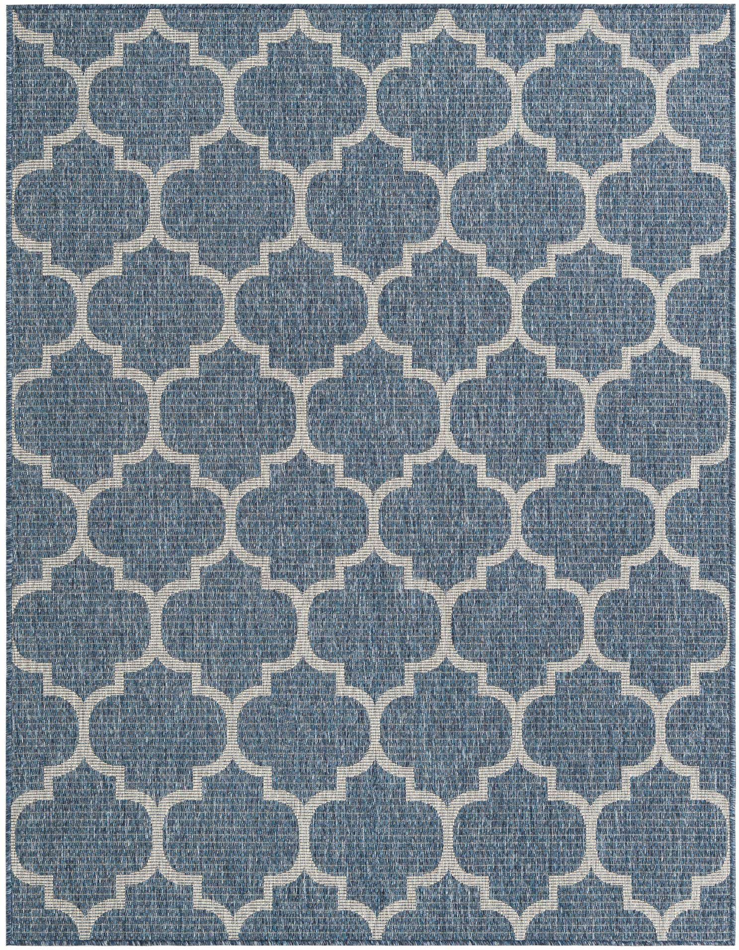 5' 3 x 7' Easy-Clean Trellis Indoor / Outdoor Rug