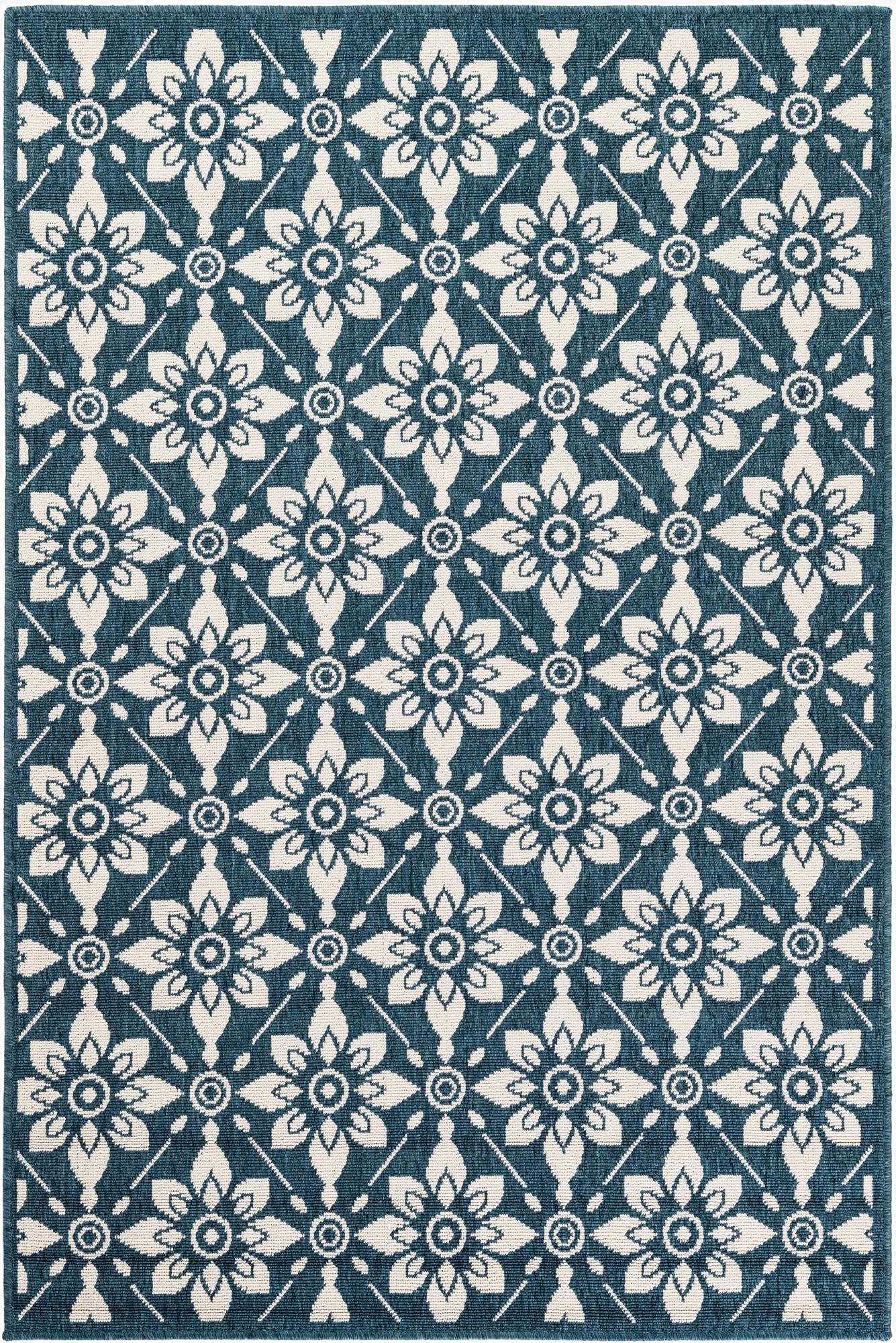 6' x 9'  Washable Trellis Indoor / Outdoor Rug