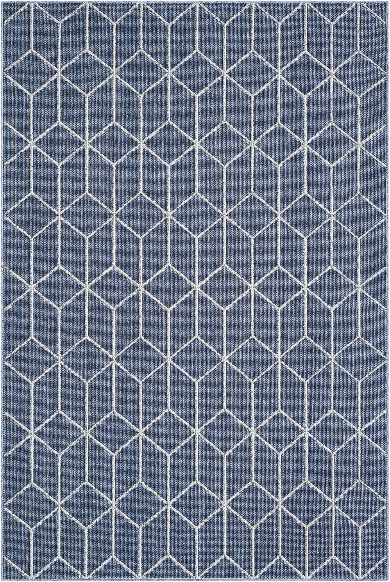 Primary image 6' 1 x 9'  Washable Trellis Indoor / Outdoor Rug