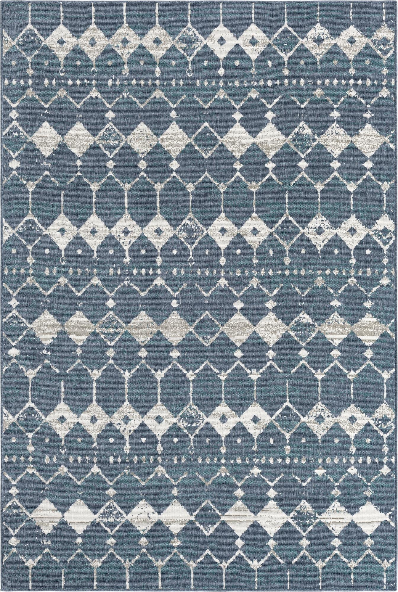 6' x 9'  Washable Trellis Indoor / Outdoor Rug