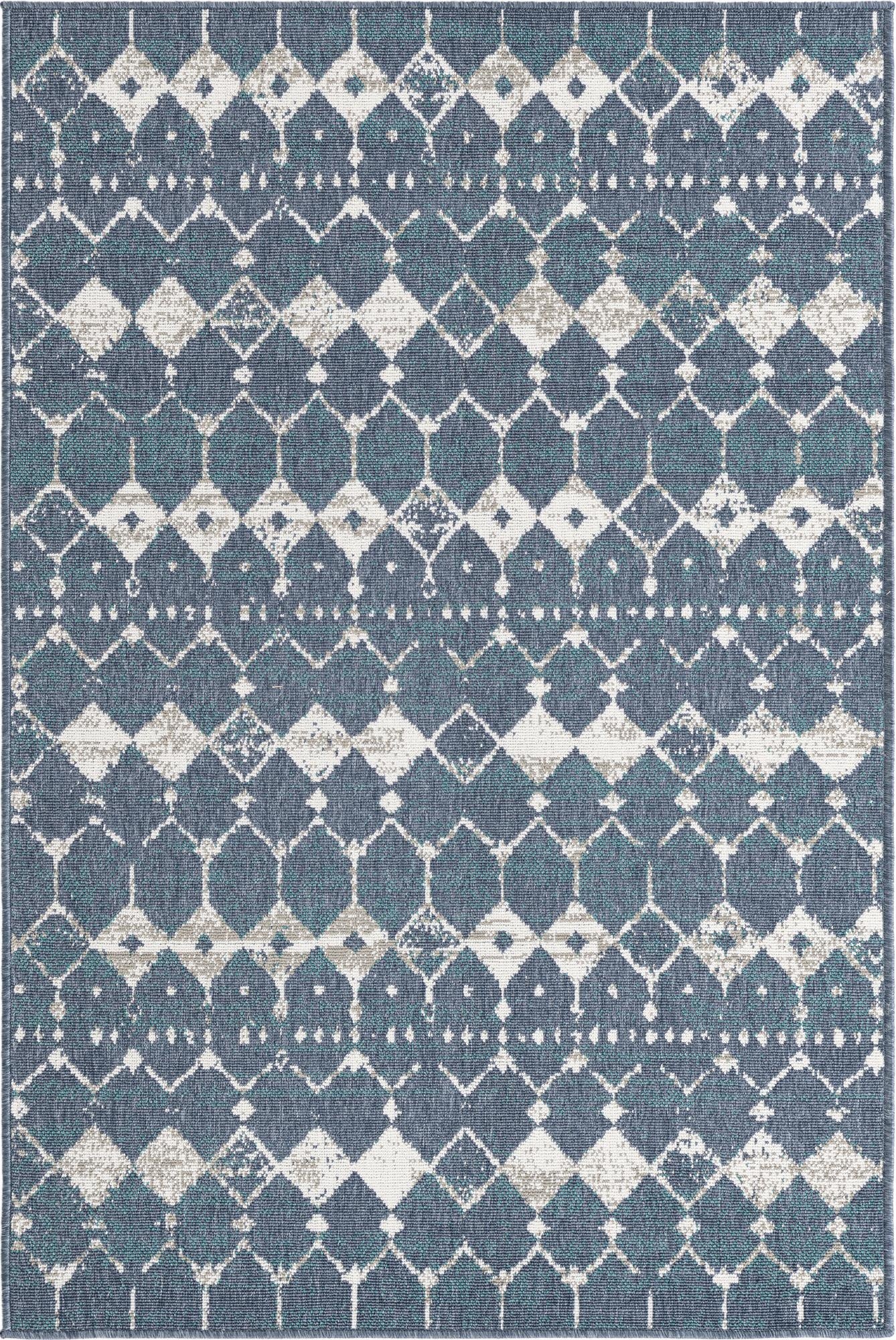 4' x 6'  Washable Trellis Indoor / Outdoor Rug