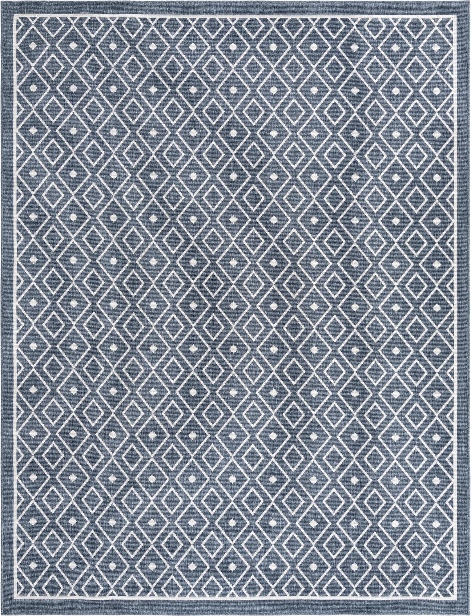 7' 10 x 10'  Washable Trellis Indoor / Outdoor Rug