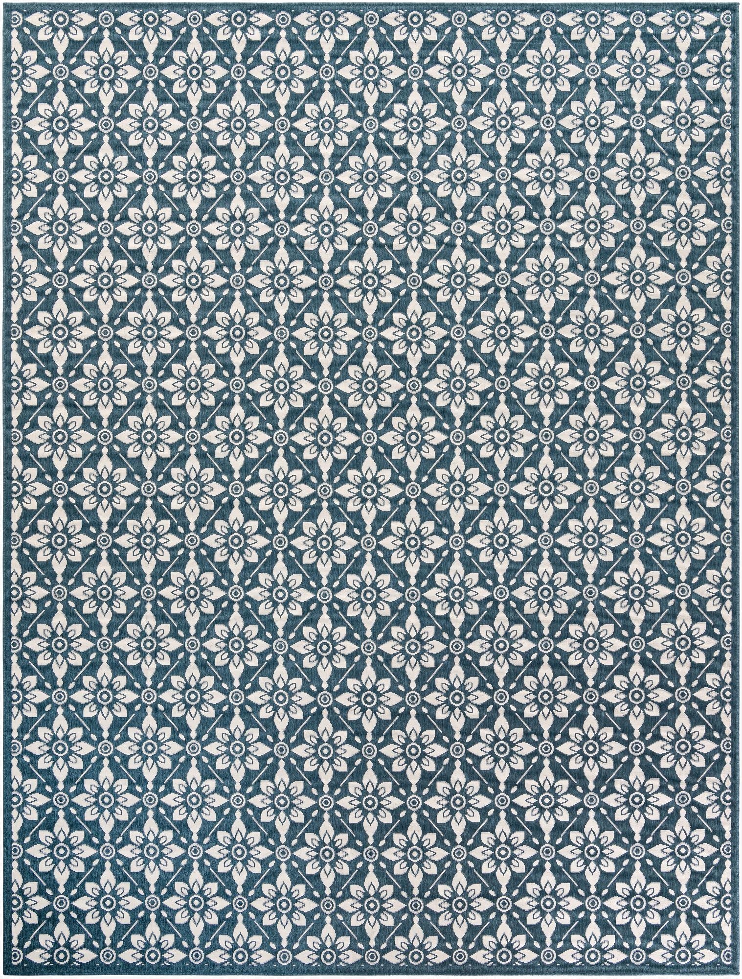 9' x 12'  Washable Trellis Indoor / Outdoor Rug