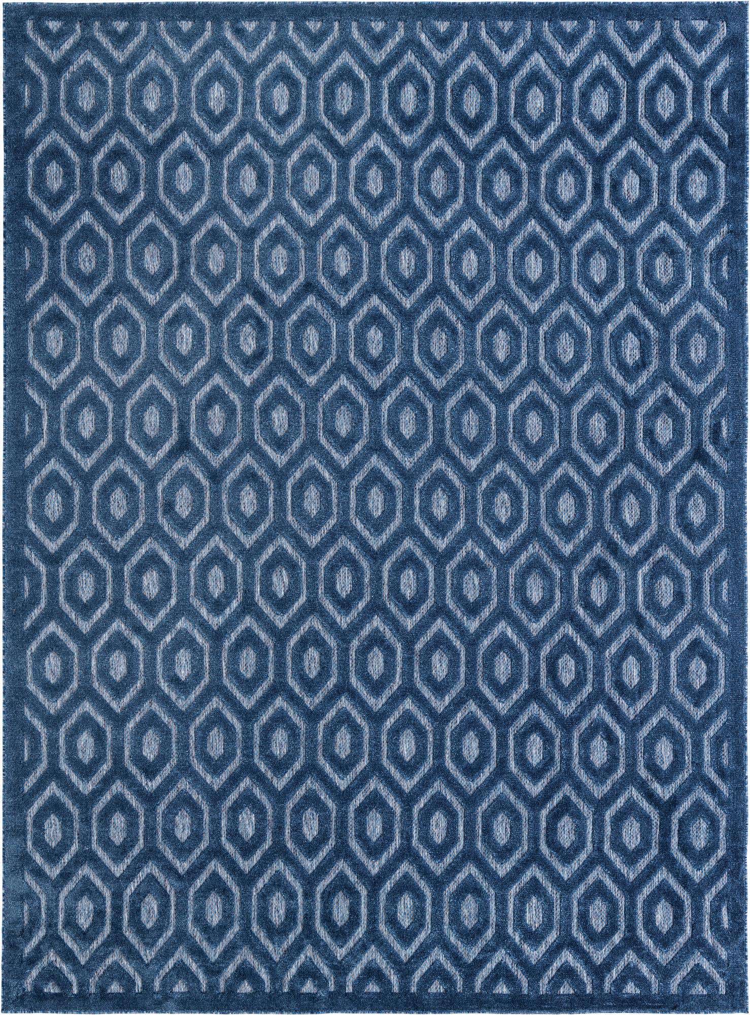 9' x 12' Easy-Clean Trellis Textured Indoor / Outdoor Rug