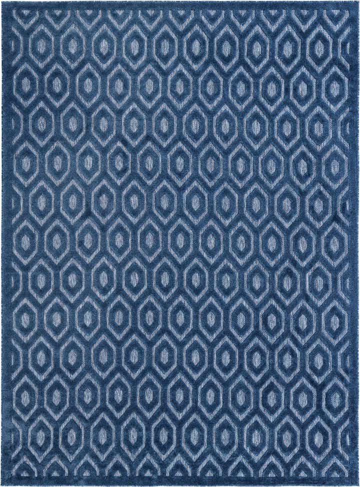 9' x 12' Easy-Clean Trellis Textured Indoor / Outdoor Rug