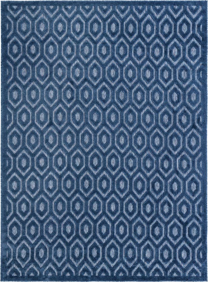Detail image of 9' x 12' Easy-Clean Trellis Textured Indoor / Outdoor Rug