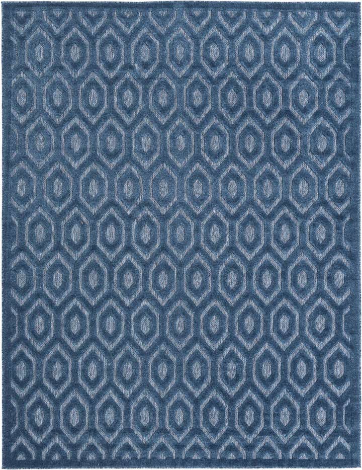 7' 10 x 10' Easy-Clean Trellis Textured Indoor / Outdoor Rug