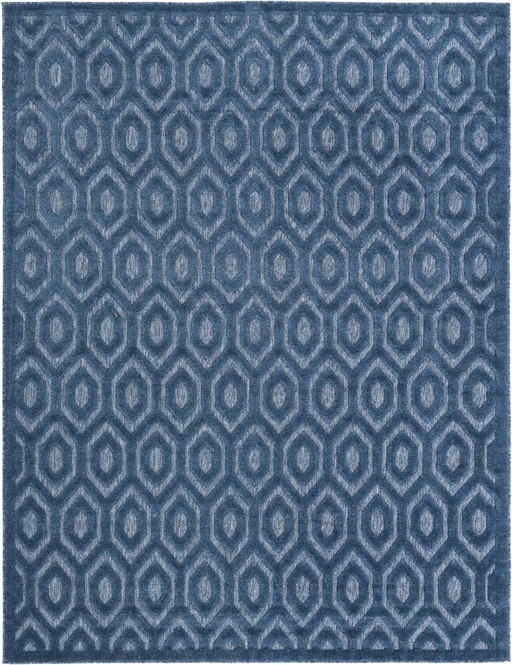 Detail image of 7' 10 x 10' Easy-Clean Trellis Textured Indoor / Outdoor Rug