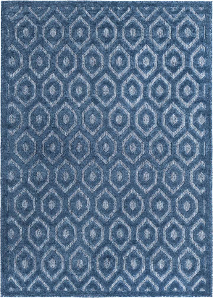 6' x 9' Easy-Clean Trellis Textured Indoor / Outdoor Rug
