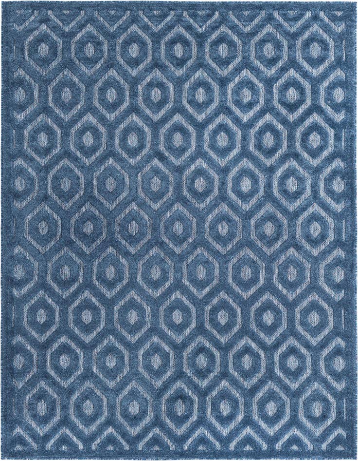 Detail image of 6' x 9' Easy-Clean Trellis Textured Indoor / Outdoor Rug