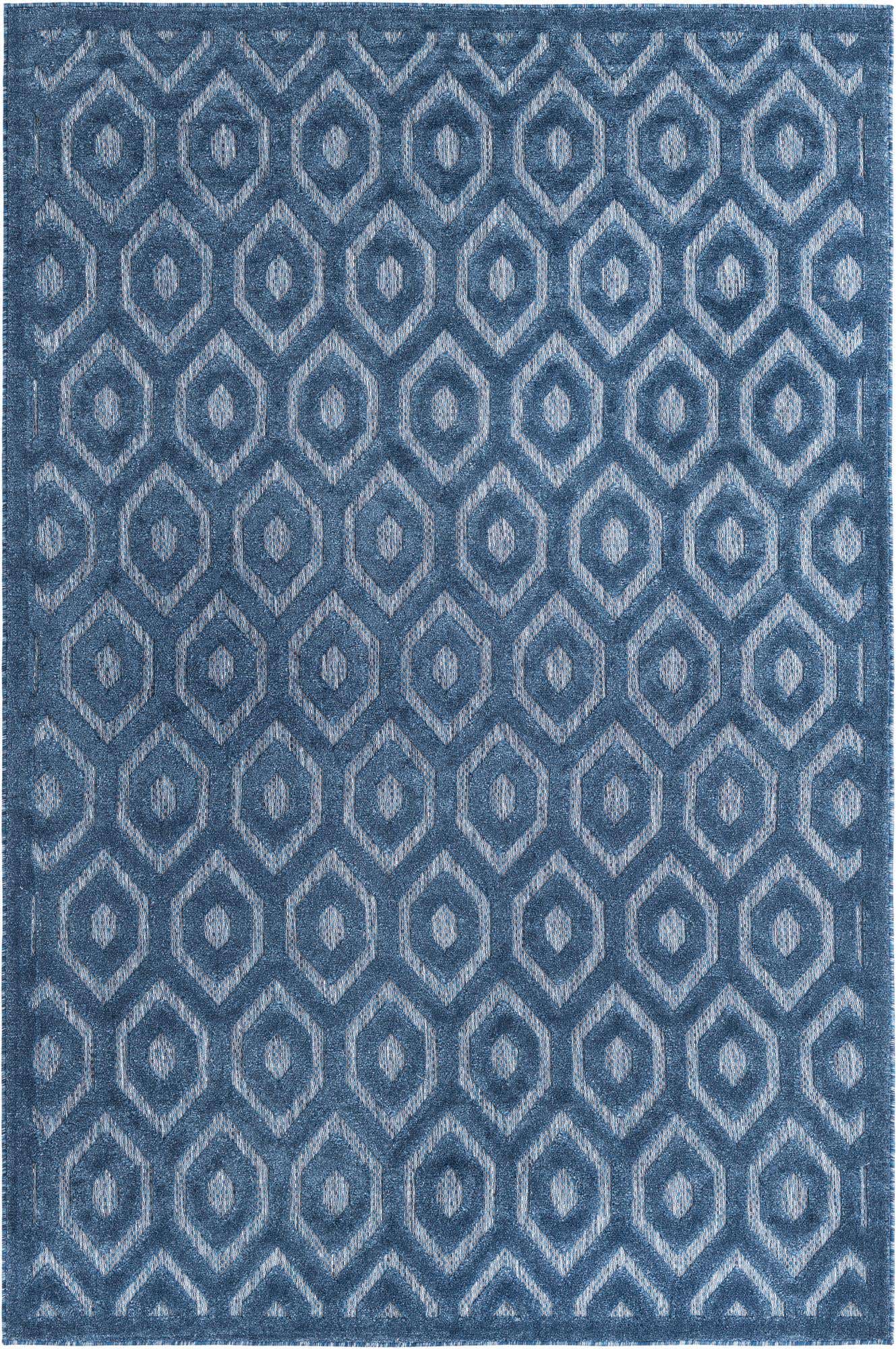 6' x 9' Easy-Clean Trellis Textured Indoor / Outdoor Rug