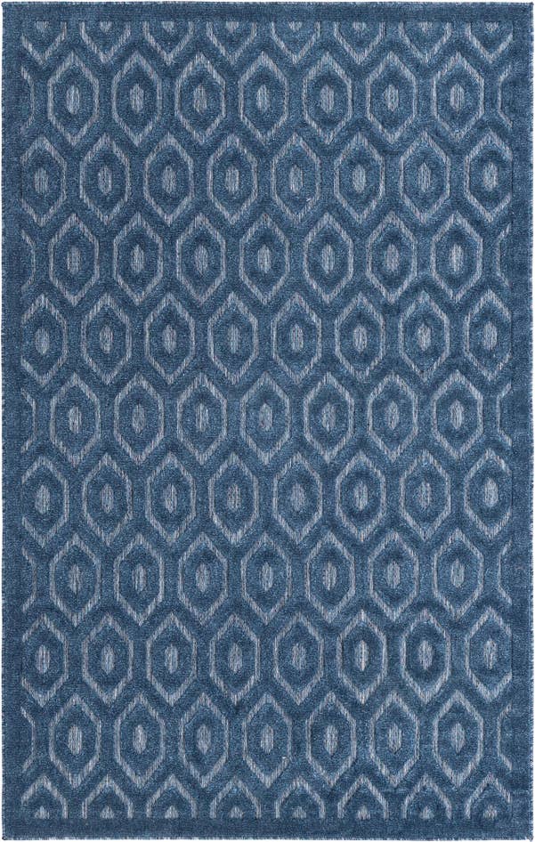 Detail image of 5' 3 x 8' Easy-Clean Trellis Textured Indoor / Outdoor Rug