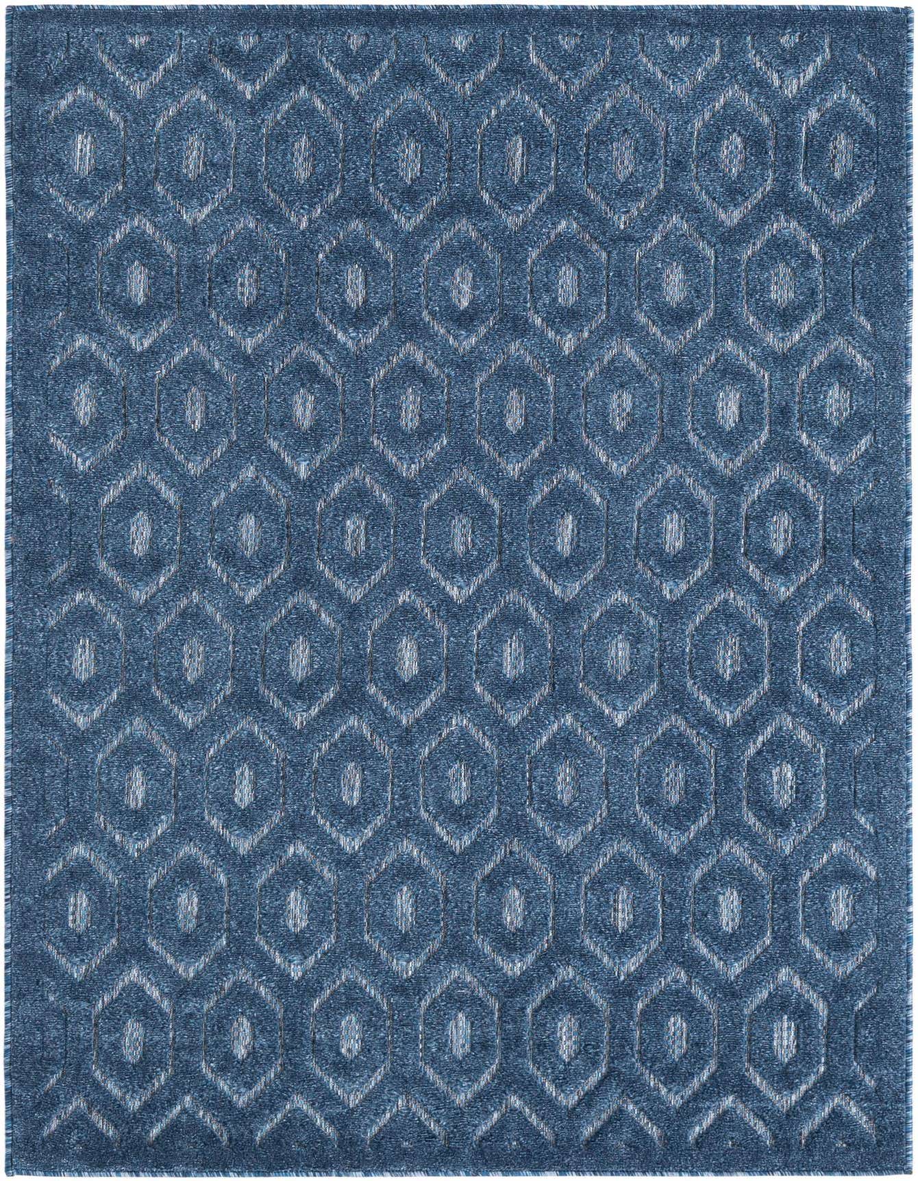 4' x 6' Easy-Clean Trellis Textured Indoor / Outdoor Rug