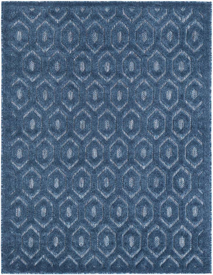 Detail image of 4' x 6' Easy-Clean Trellis Textured Indoor / Outdoor Rug