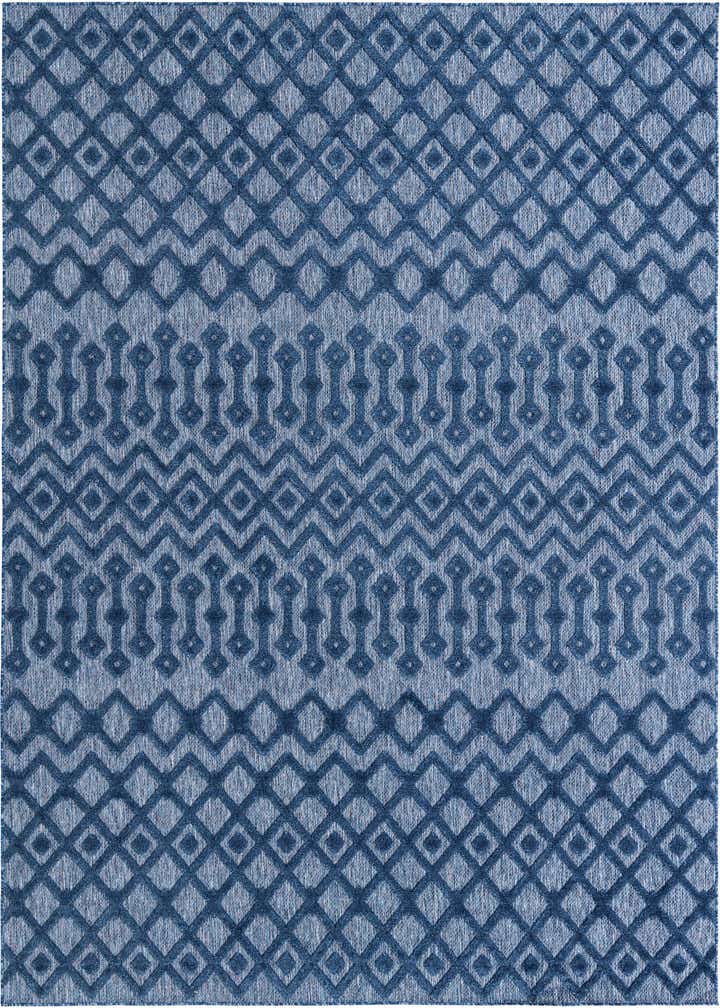 9' x 12' Easy-Clean Trellis Textured Indoor / Outdoor Rug
