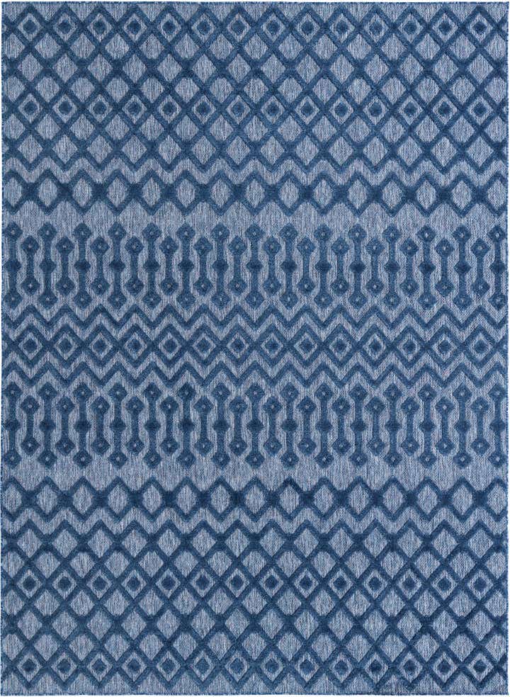 9' x 12' Easy-Clean Trellis Textured Indoor / Outdoor Rug