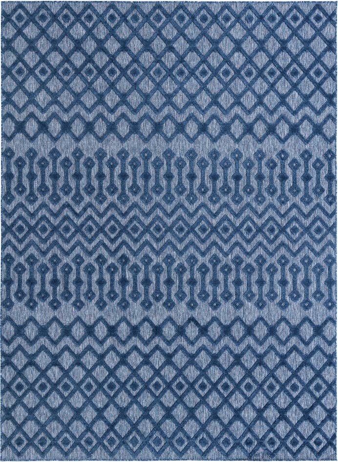 Detail image of 9' x 12' Easy-Clean Trellis Textured Indoor / Outdoor Rug