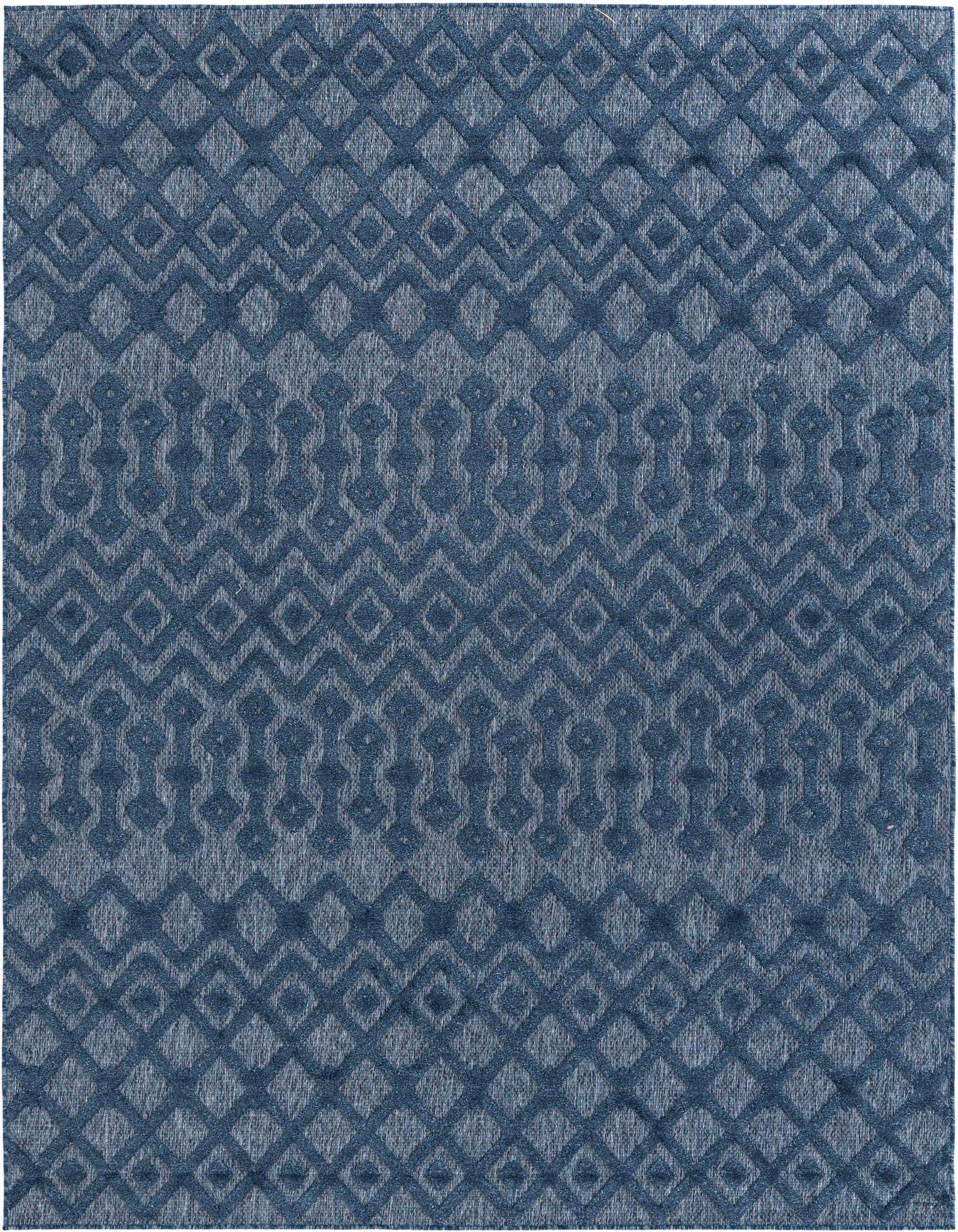 7' 10 x 10' Easy-Clean Trellis Textured Indoor / Outdoor Rug
