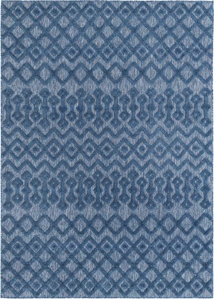 6' x 9' Easy-Clean Trellis Textured Indoor / Outdoor Rug