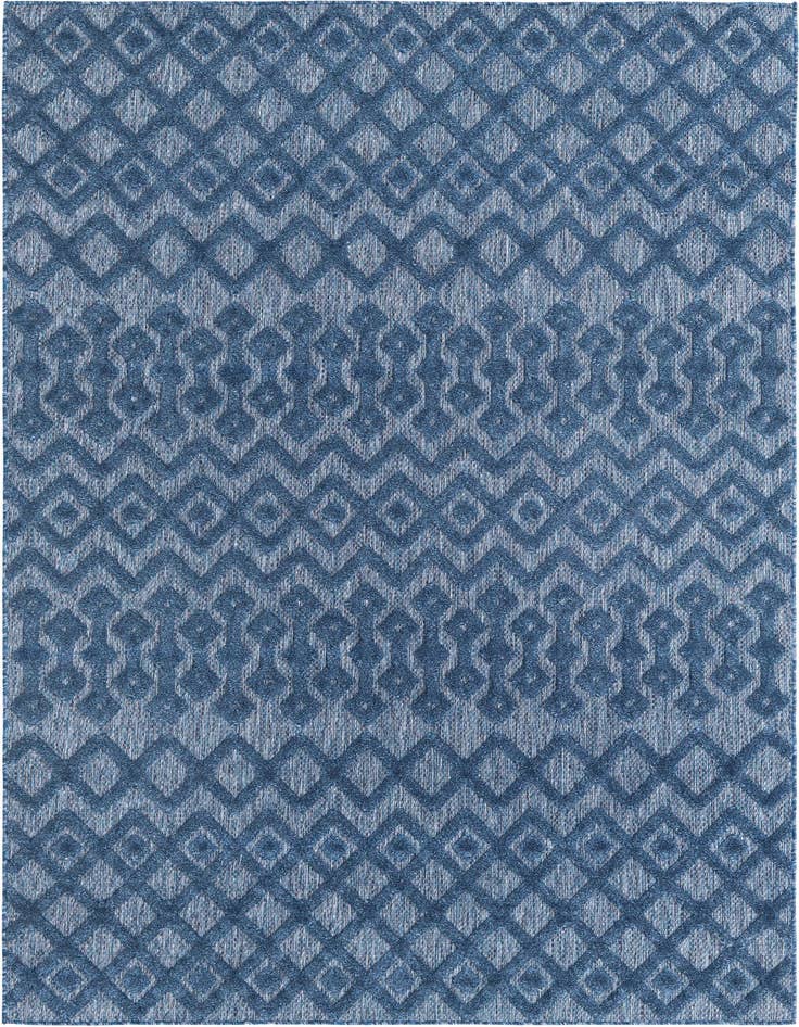 Detail image of 6' x 9' Easy-Clean Trellis Textured Indoor / Outdoor Rug
