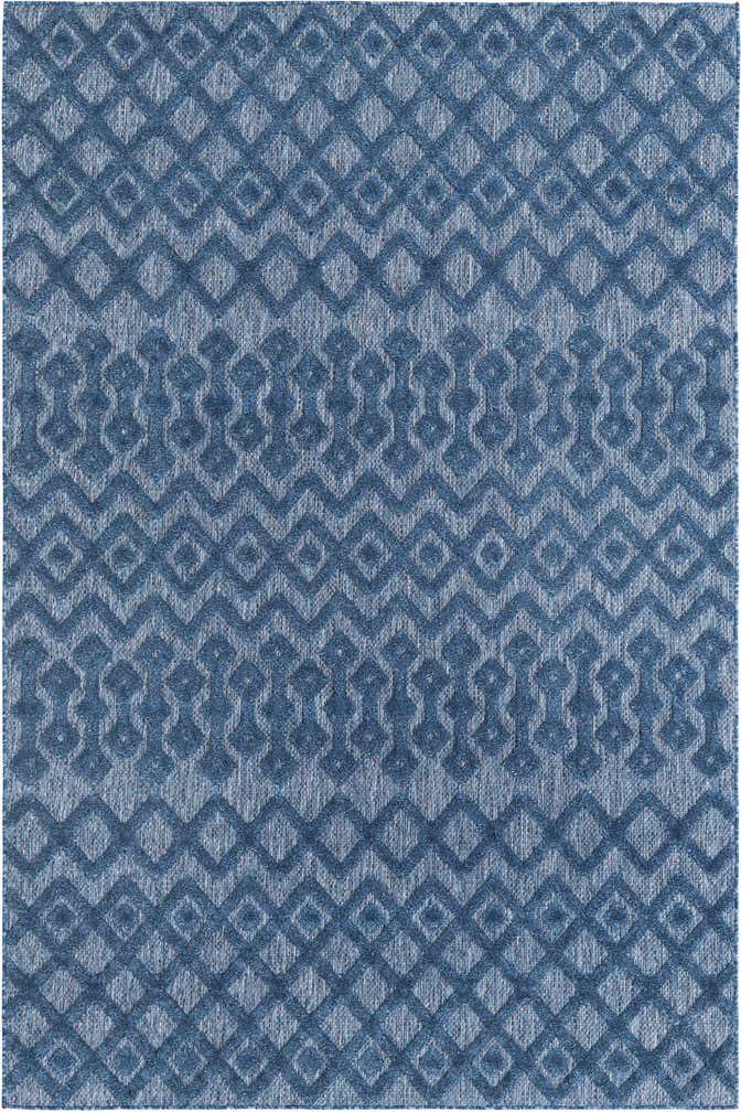 6' x 9' Easy-Clean Trellis Textured Indoor / Outdoor Rug