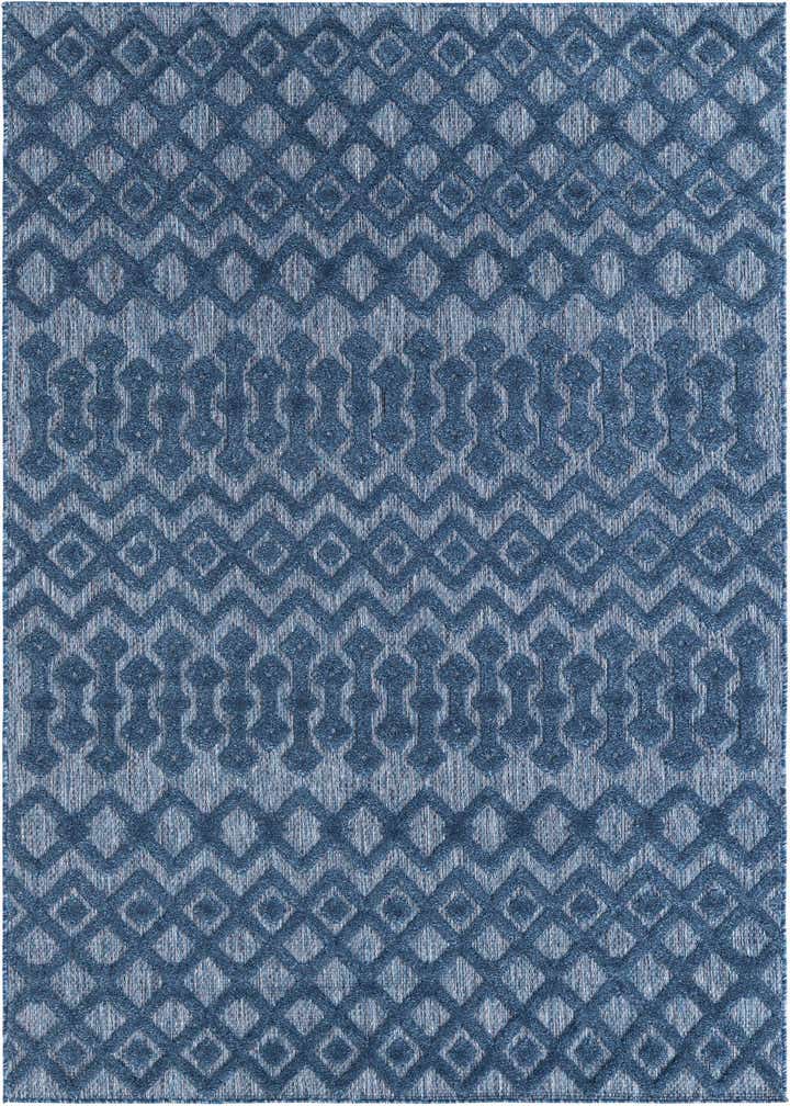 5' 3 x 8' Easy-Clean Trellis Textured Indoor / Outdoor Rug