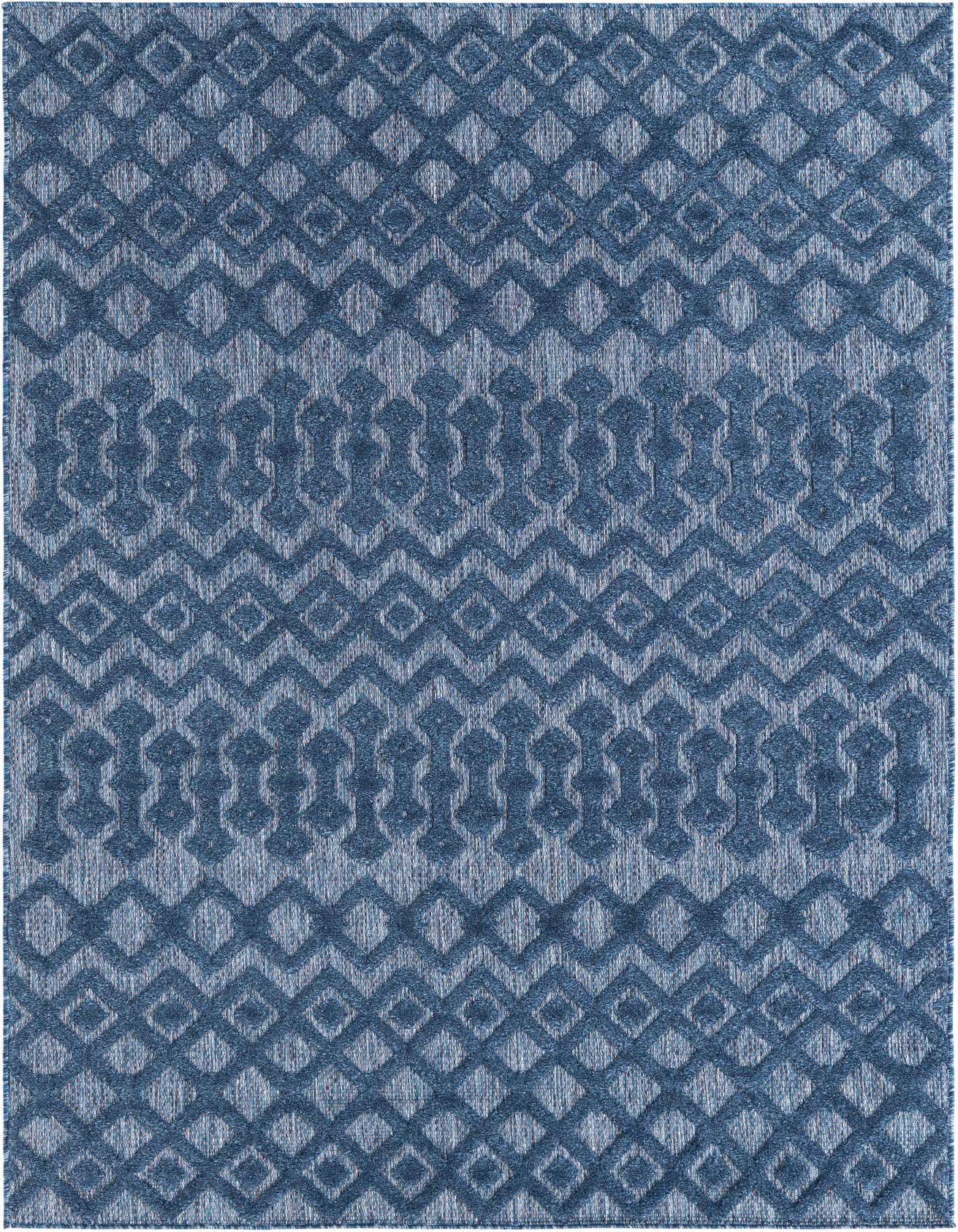 5' 3 x 8' Easy-Clean Trellis Textured Indoor / Outdoor Rug