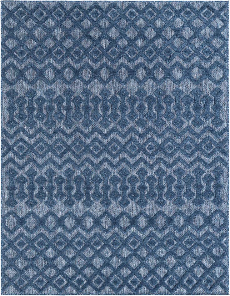 Detail image of 5' 3 x 8' Easy-Clean Trellis Textured Indoor / Outdoor Rug