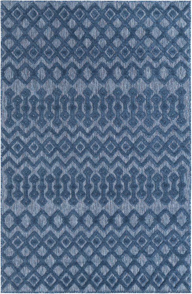 Detail image of 5' 3 x 8' Easy-Clean Trellis Textured Indoor / Outdoor Rug