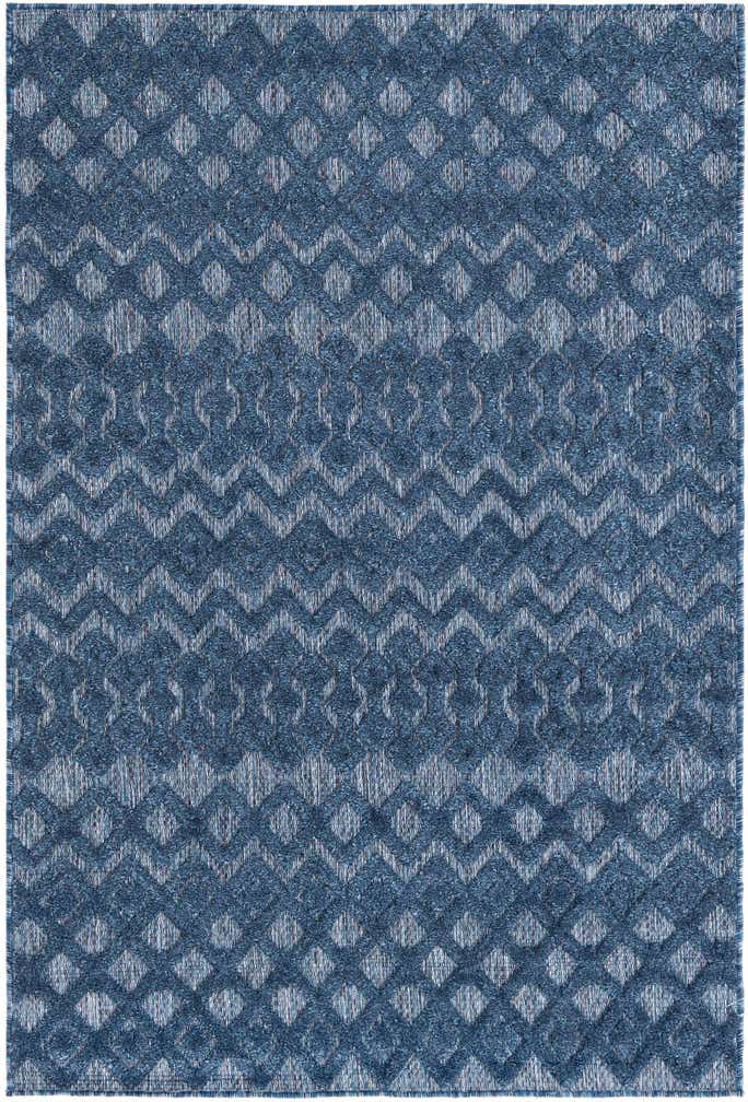 4' x 6' Easy-Clean Trellis Textured Indoor / Outdoor Rug