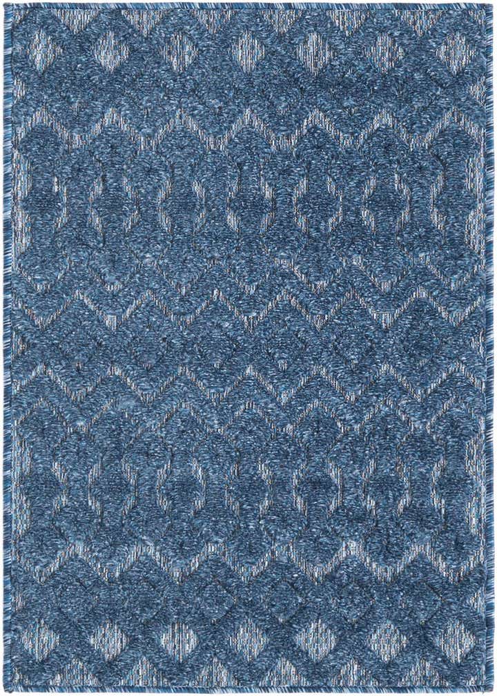 2' x 3' Easy-Clean Trellis Textured Indoor / Outdoor Rug