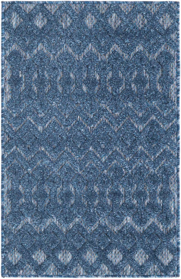 Detail image of 2' x 3' Easy-Clean Trellis Textured Indoor / Outdoor Rug