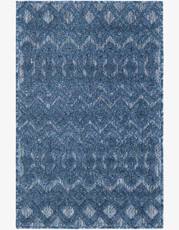 2' x 3' Easy-Clean Trellis Textured Indoor / Outdoor Rug