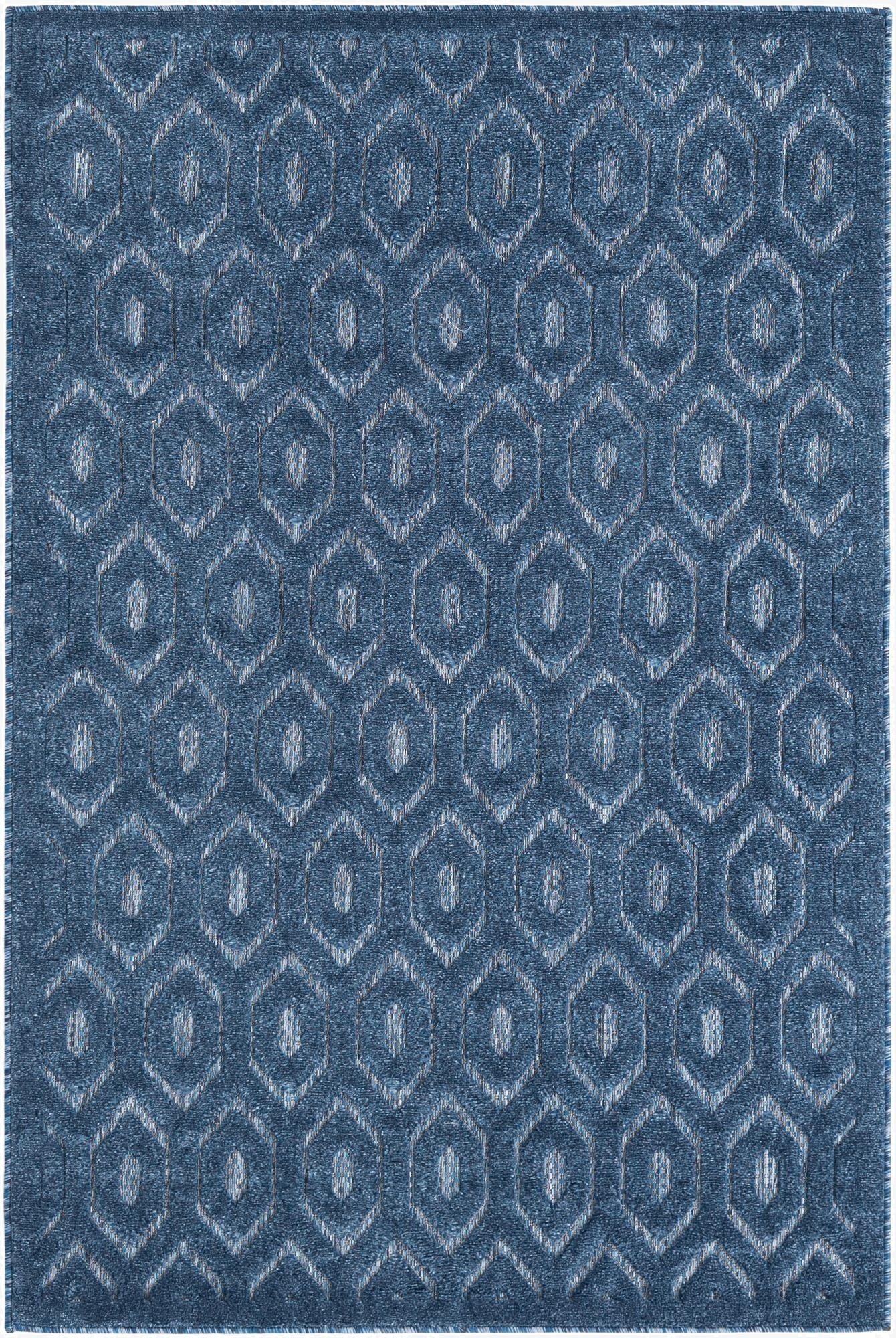 Primary image 4' x 6'  Washable Trellis Textured Indoor / Outdoor Rug